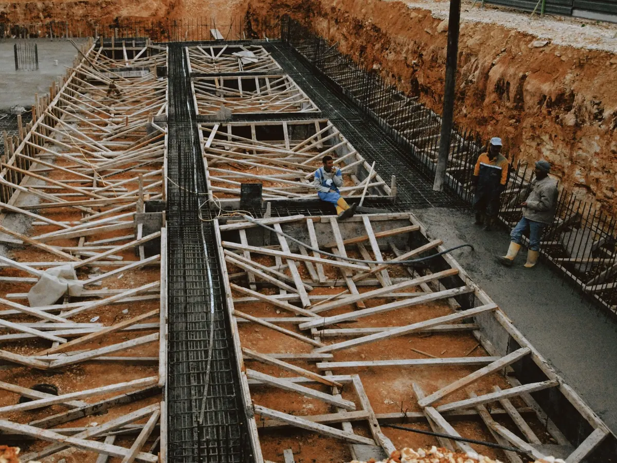 On site: excavation and foundations